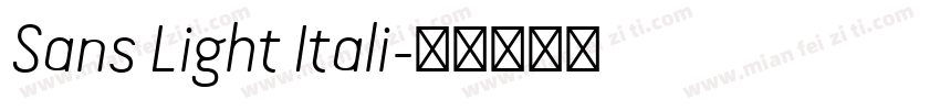 Sans Light Itali字体转换